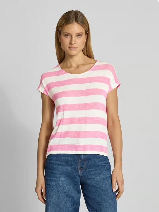 Vero Moda Regular fit T-shirt van viscosemix model 'WIDE STRIPE' - Foto 2