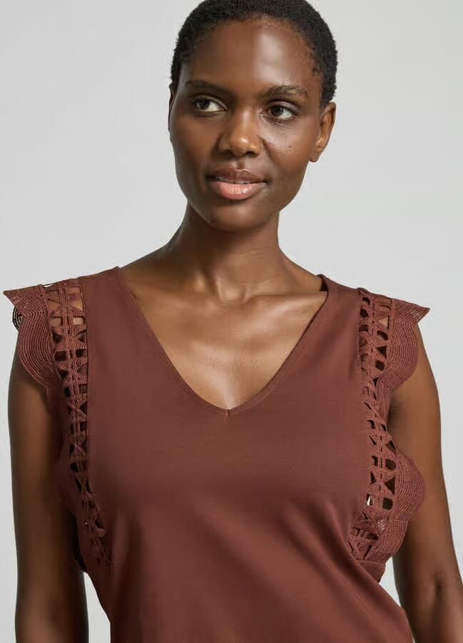 Vero Moda regular fit top van puur katoen model 'GABBY'