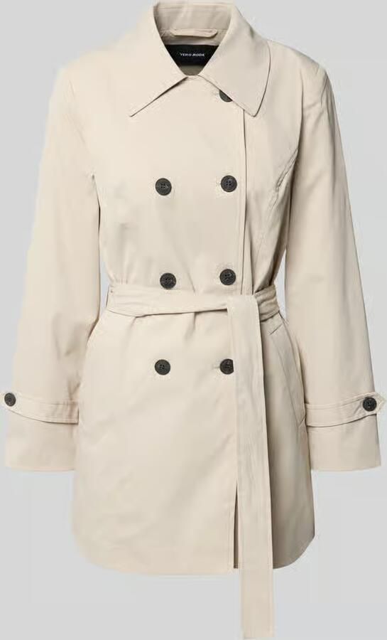 Vero Moda regular fit trenchcoat met ceintuur om te strikken model 'CHALSEA OLIVIA' - Foto 5