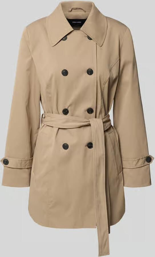 Vero Moda regular fit trenchcoat met ceintuur om te strikken model 'CHALSEA OLIVIA' - Foto 2