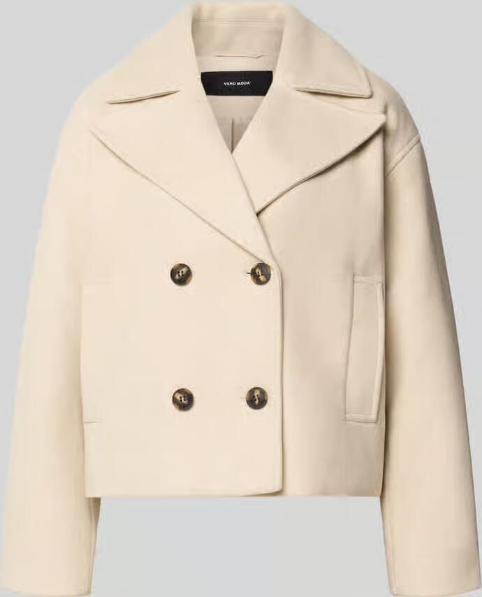 Vero Moda Regular fit trenchcoat met dubbele knoopsluiting model 'VINCELINE'