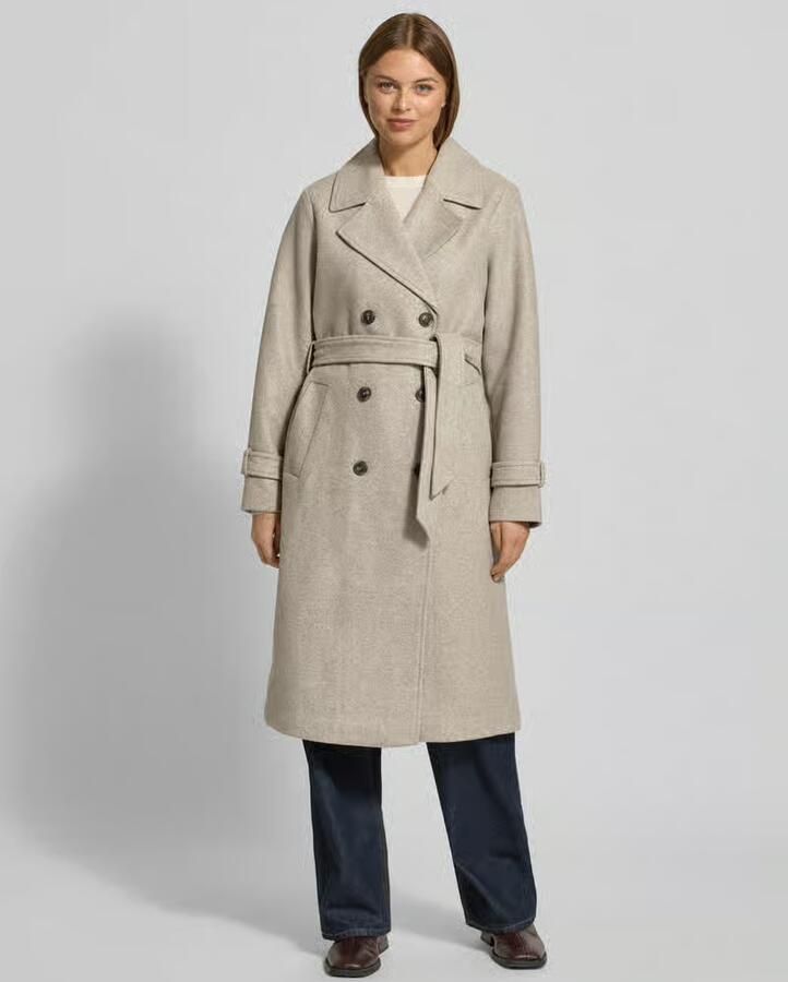 VERO MODA x Wehkamp gemÃªleerde trenchcoat jas VMFORTUNEVEGA van polyester beige - Foto 6