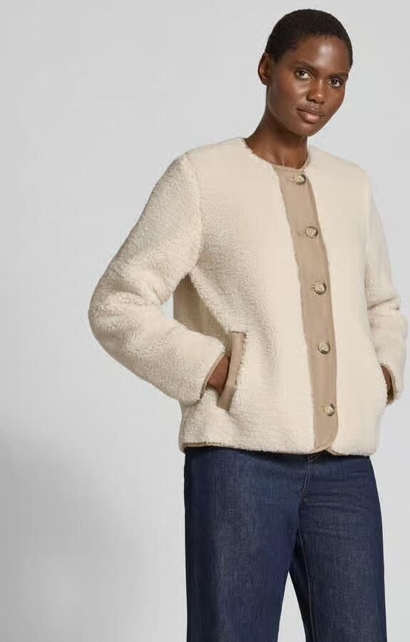 Vero Moda Regular Fit webpelsjack met knoopsluiting model 'FRANCESCA' - Foto 4