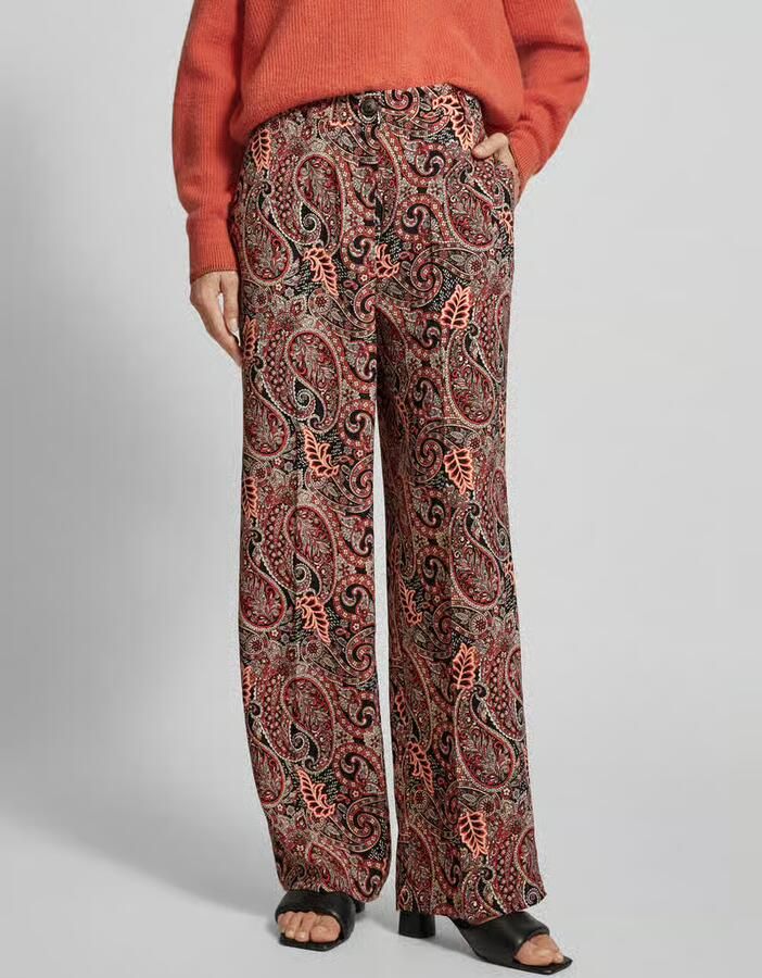 Vero Moda Regular fit wijde broek met knoop in hoornlook model 'MABLE MAVITA' - Foto 2