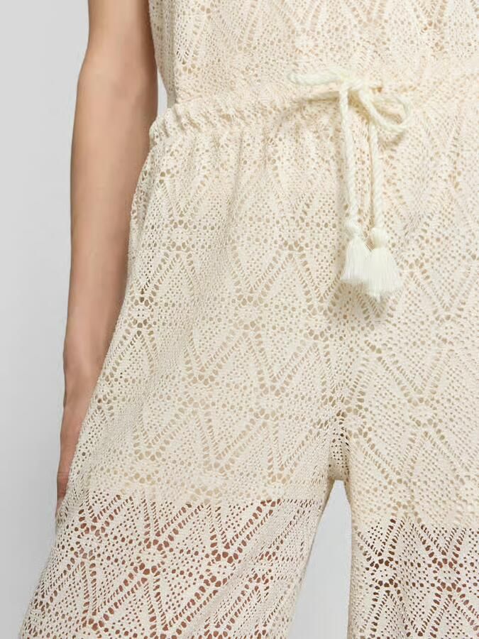Vero Moda regular fit wijdte broek met semitransparante garnering model 'MAYA' - Foto 3