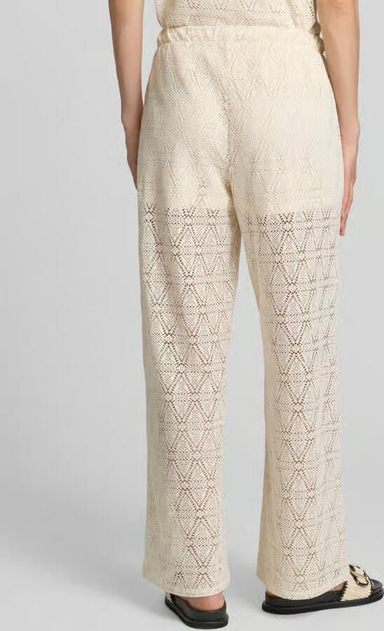 Vero Moda regular fit wijdte broek met semitransparante garnering model 'MAYA' - Foto 3