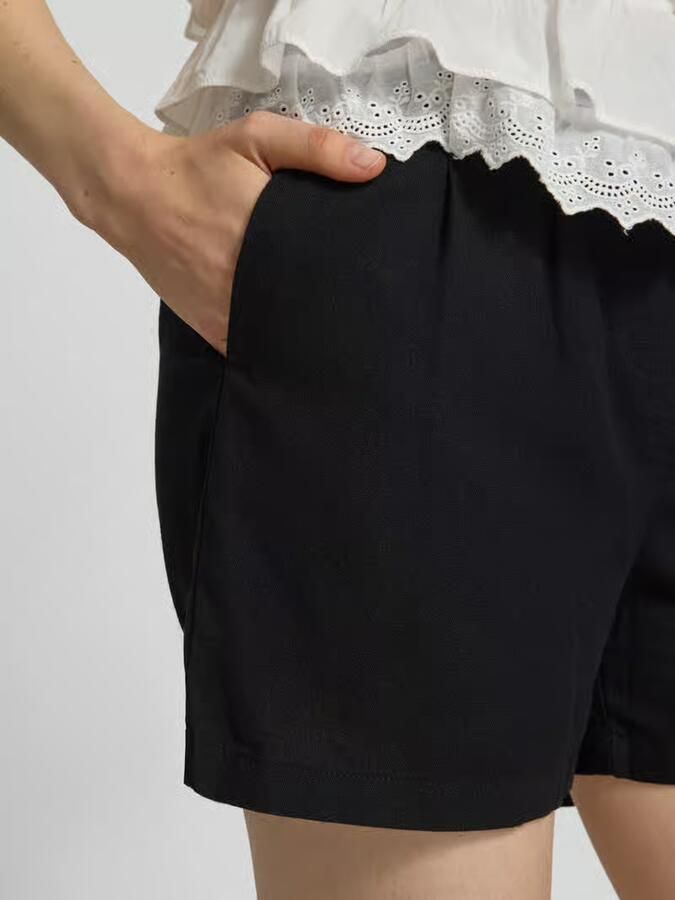 Vero Moda Regular fit korte broek van een mix van viscose en linnen model 'JESMILO' - Foto 4
