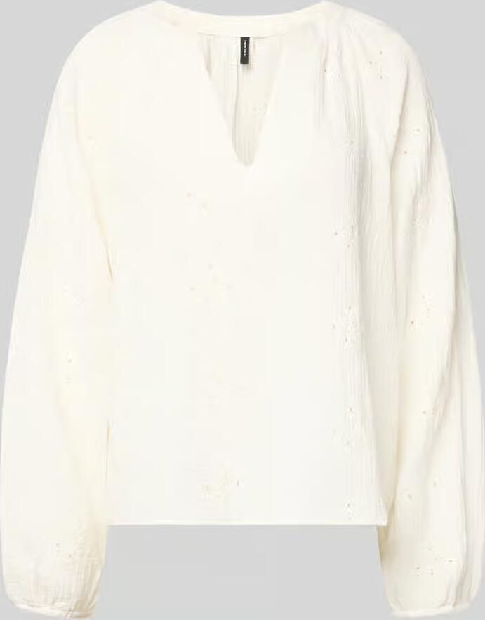 Vero Moda relaxed fit blouse met lange mouwen van puur katoen model 'NATALI' - Foto 2