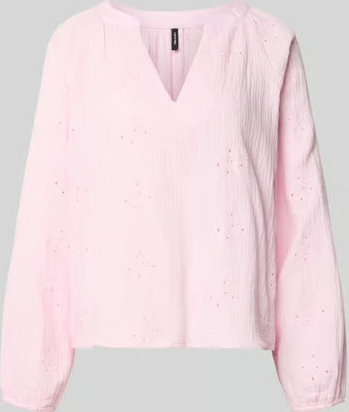 Vero Moda relaxed fit blouse met lange mouwen van puur katoen model 'NATALI' - Foto 2
