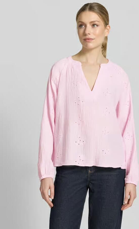 Vero Moda relaxed fit blouse met lange mouwen van puur katoen model 'NATALI' - Foto 3