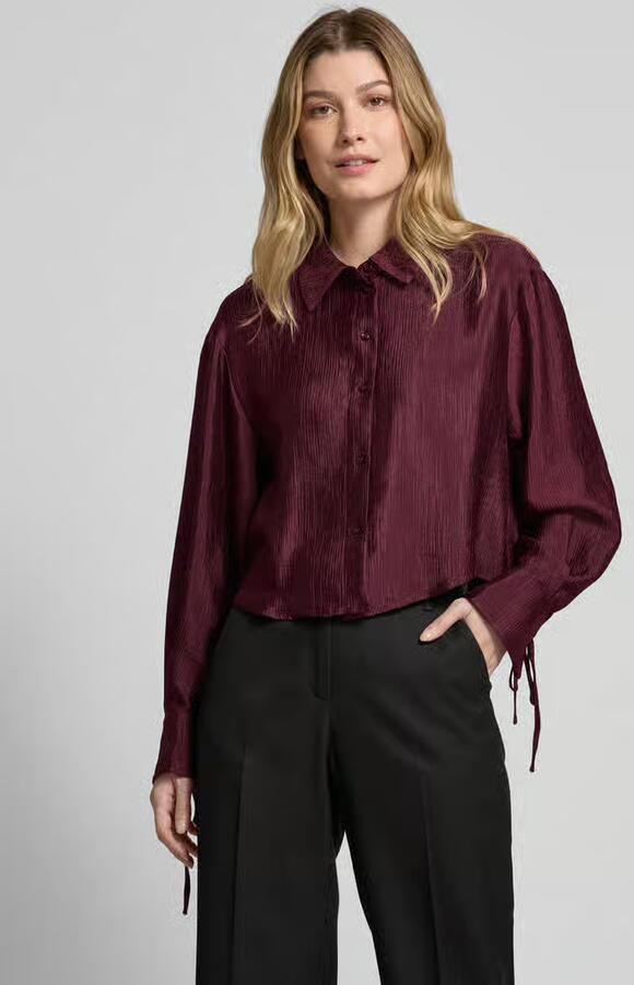 Vero Moda Relaxed fit blouse met lange mouwen van soepele viscosemix model 'RAQUEL' - Foto 2