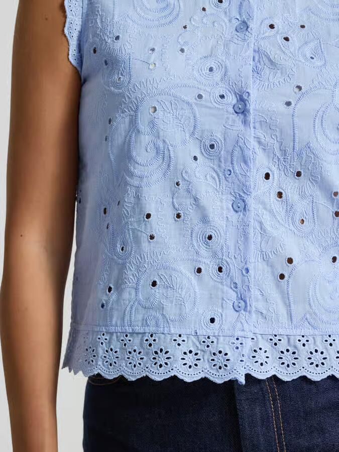 Vero Moda relaxed fit blousetop van puur biologisch katoen model 'EMILY'