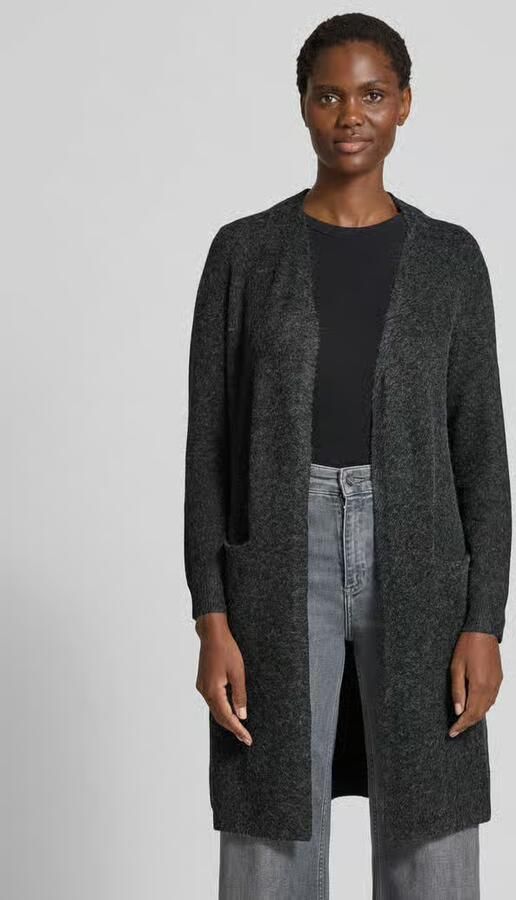 Vero Moda Lang vest VMDOFFY LS LONG OPEN CARDIGAN met fijn mêlee effect - Foto 2