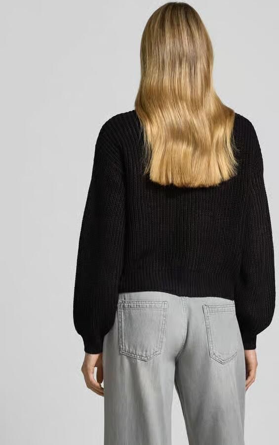 Vero Moda Loose fit gebreid jack met enkelrijige knoopsluiting model 'LEA' - Foto 5