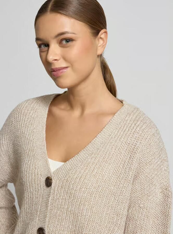Vero Moda V-hals Manchetvest Moon Rock Zilveren Voering Berk Gray Dames - Foto 2