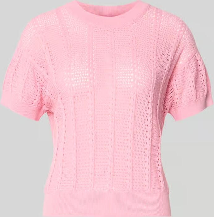 Vero Moda relaxed fit gebreid shirt van katoenmix model 'LUX LIGHT' - Foto 4