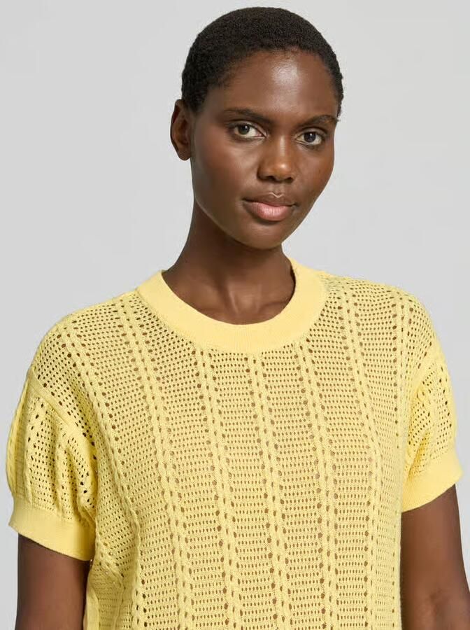 Vero Moda relaxed fit gebreid shirt van katoenmix model 'LUX LIGHT'