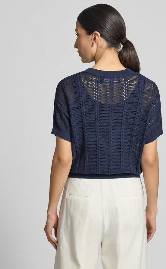 Vero Moda relaxed fit gebreid shirt van katoenmix model 'LUX LIGHT' - Foto 4