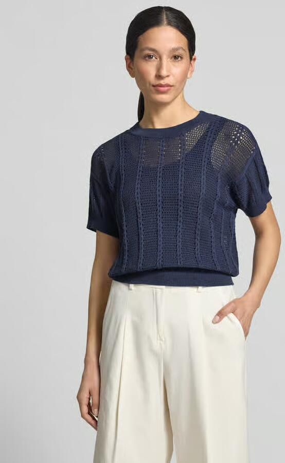 Vero Moda relaxed fit gebreid shirt van katoenmix model 'LUX LIGHT' - Foto 5