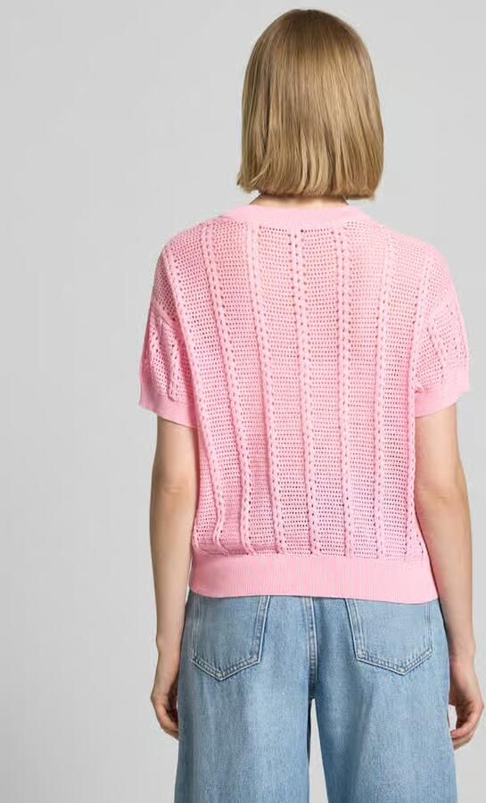 Vero Moda relaxed fit gebreid shirt van katoenmix model 'LUX LIGHT' - Foto 7