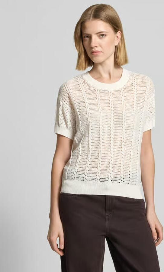 Vero Moda relaxed fit gebreid shirt van katoenmix model 'LUX LIGHT' - Foto 3