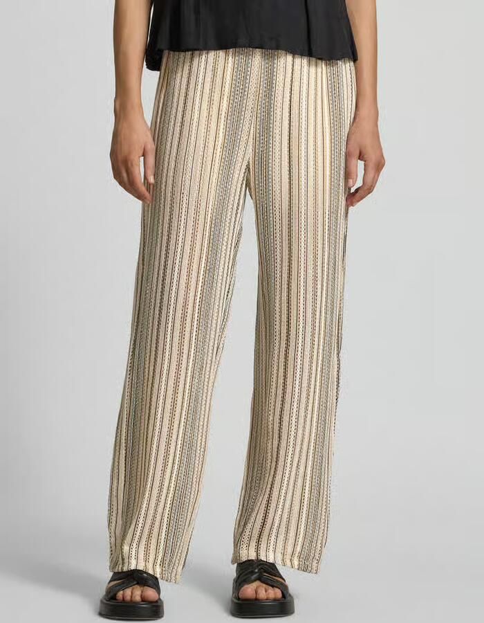 Vero Moda relaxed fit gebreide broek met all-over motief model 'DEMI' - Foto 3