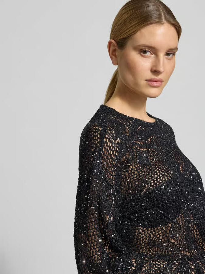 Vero Moda relaxed fit gebreide pullover met pailletten model 'LEILANI FLOWERS'
