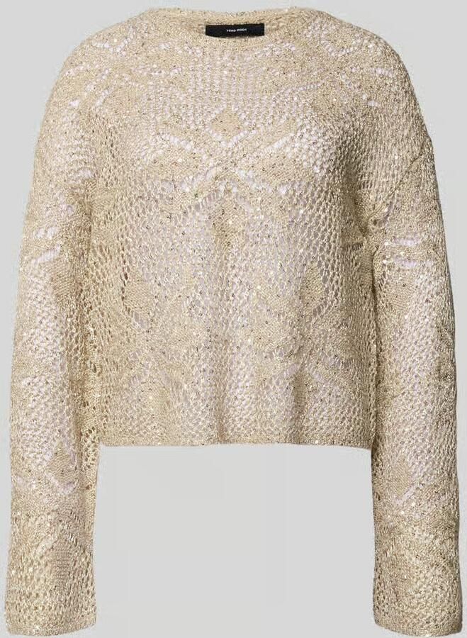 Vero Moda relaxed fit gebreide pullover met pailletten model 'LEILANI FLOWERS' - Foto 2