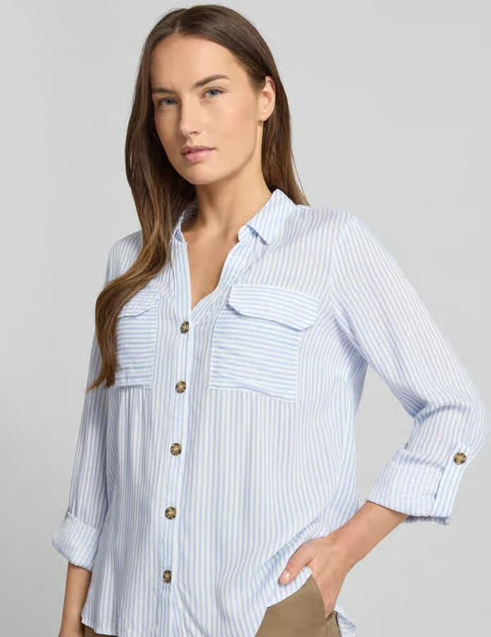 Vero Moda Relaxed fit overhemdblouse van pure viscose model 'BUMPY' - Foto 2