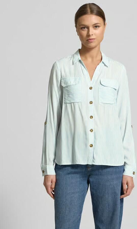 Vero Moda Relaxed fit overhemdblouse van pure viscose model 'BUMPY' - Foto 4