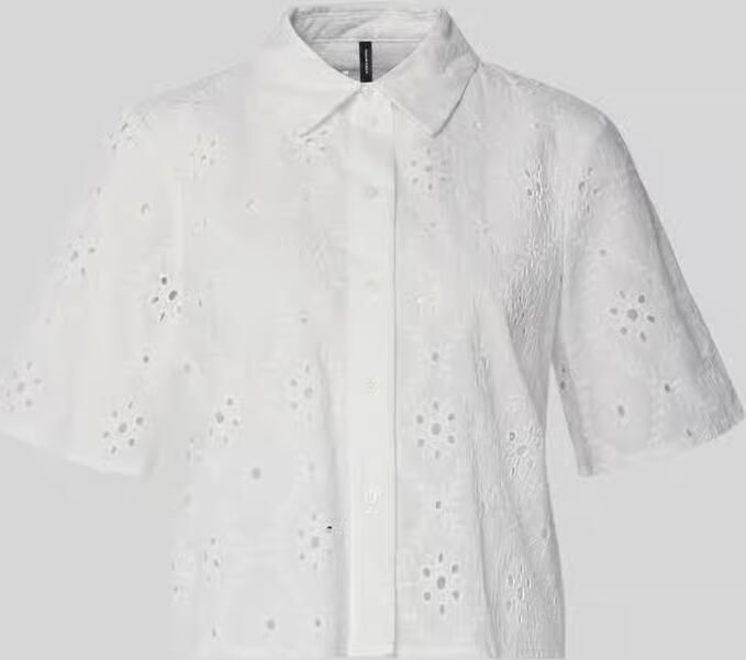 Vero Moda relaxed fit overhemdblouse van puur katoen model 'ELIZA' - Foto 5
