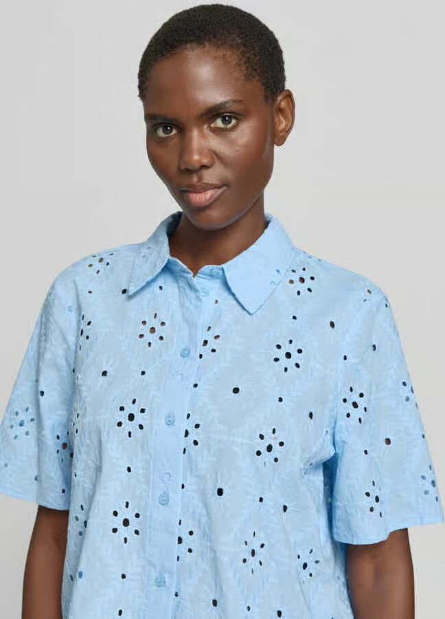 Vero Moda relaxed fit overhemdblouse van puur katoen model 'ELIZA'