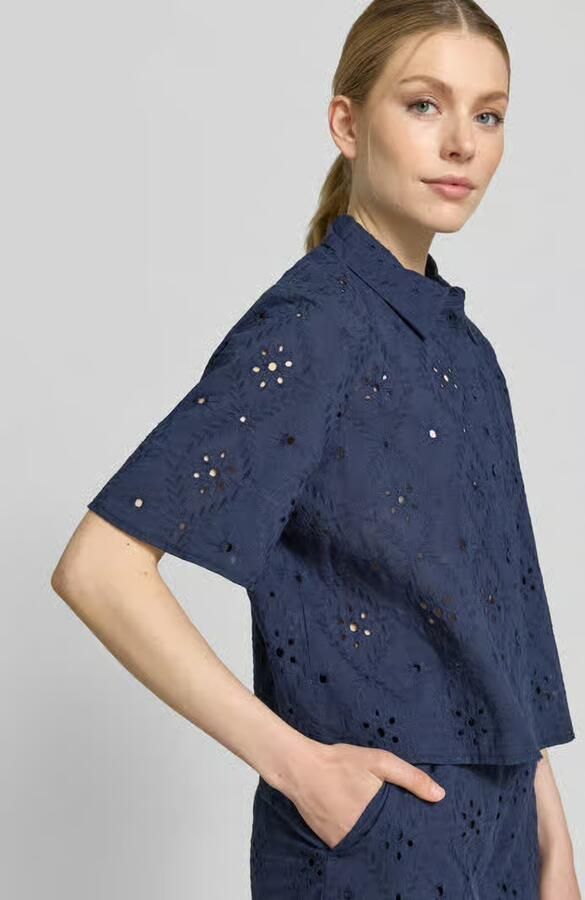 Vero Moda relaxed fit overhemdblouse van puur katoen model 'ELIZA'