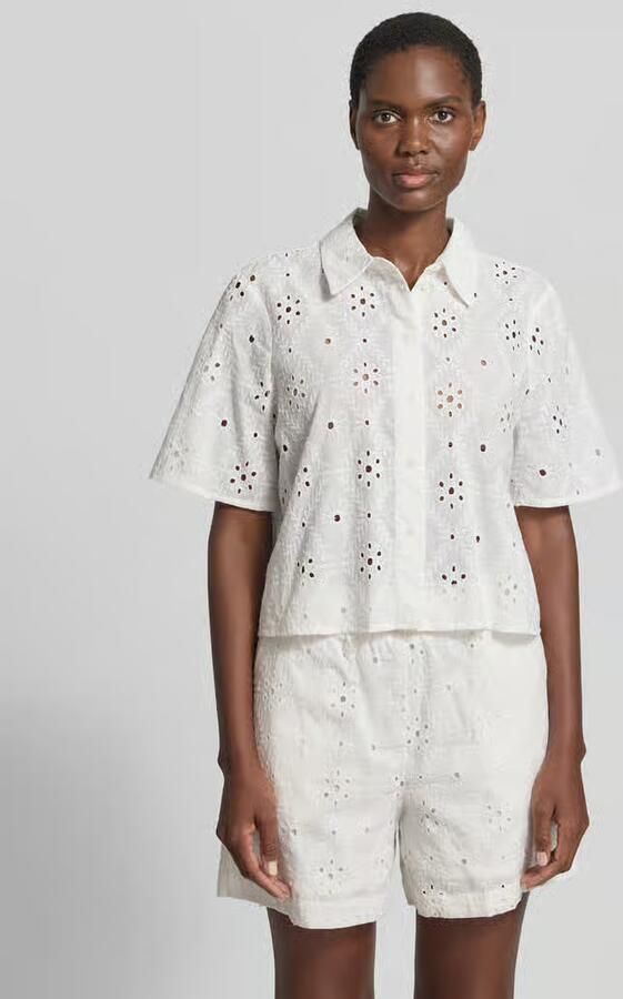 Vero Moda relaxed fit overhemdblouse van puur katoen model 'ELIZA' - Foto 5