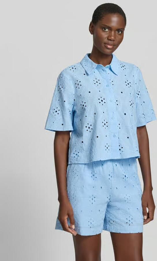 Vero Moda relaxed fit overhemdblouse van puur katoen model 'ELIZA' - Foto 3