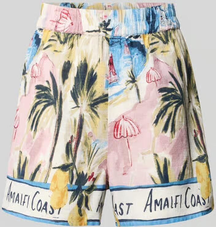 Vero Moda relaxed fit short van mix van biologisch katoen en linnen model 'EDITH' - Foto 5