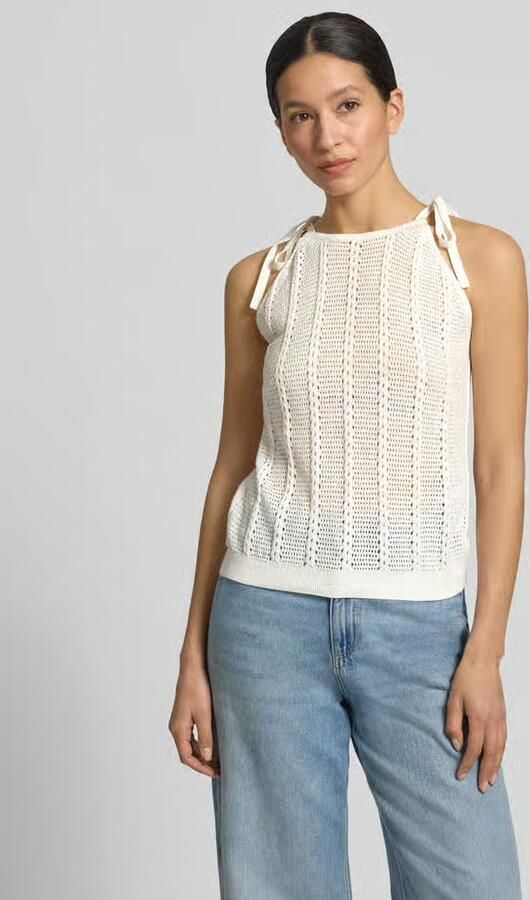 Vero Moda relaxed fit top met bandjes van katoenmix model 'LUX LIGHT' - Foto 2