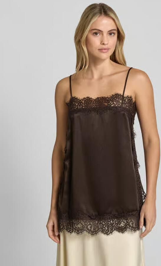 Vero Moda relaxed fit top met kant model 'CHARM LACE SINGLET' - Foto 3