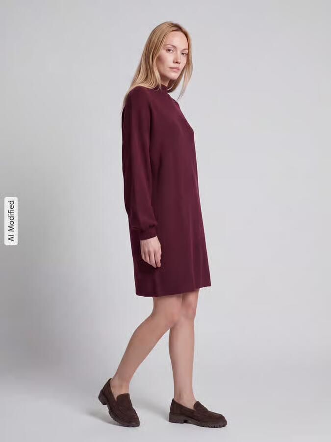 Vero Moda Loose fit gebreide jurk van viscosemix model 'NANCY' - Foto 3