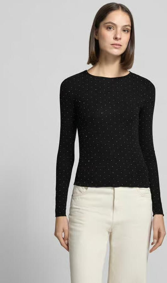 Vero Moda Shirt met lange mouwen met fijne siersteentjes - Foto 3