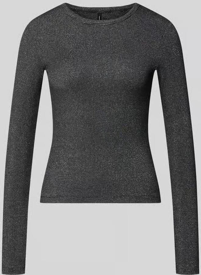 Vero Moda Regular fit shirt met lange mouwen van katoenmix met effectgaren model 'CHLOE'