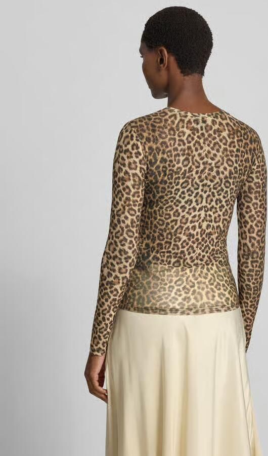 Vero Moda Slim Fit shirt met lange mouwen met ronde hals model 'LOVA' - Foto 9