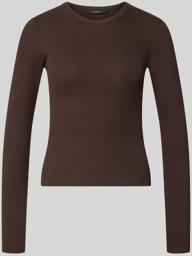 Vero Moda Slim fit shirt met lange mouwen van katoenmix model 'CHLOE' - Foto 3