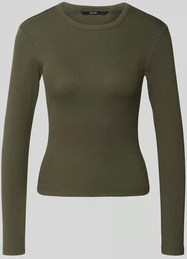 Vero Moda Slim fit shirt met lange mouwen van katoenmix model 'CHLOE'
