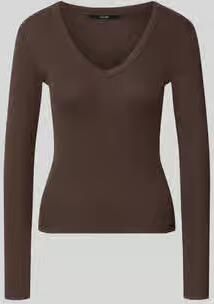 Vero Moda Slim fit shirt met lange mouwen van katoenmix model 'CHLOE'