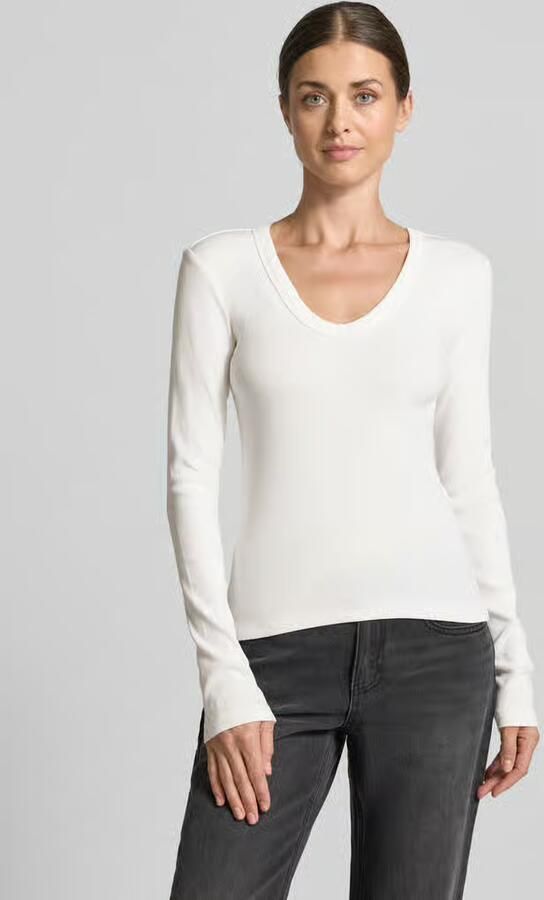 Vero Moda Slim fit shirt met lange mouwen van katoenmix model 'CHLOE' - Foto 2