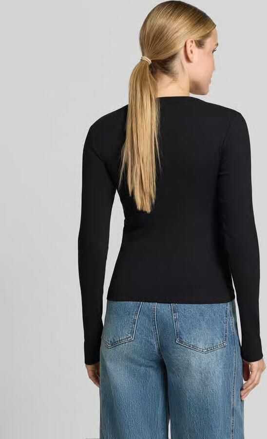 Vero Moda Slim fit shirt met lange mouwen van katoenmix model 'CHLOE' - Foto 3