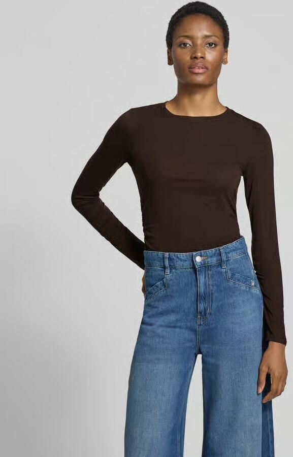 Vero Moda Slim fit shirt met lange mouwen van lyocellmix model 'AVA' - Foto 2