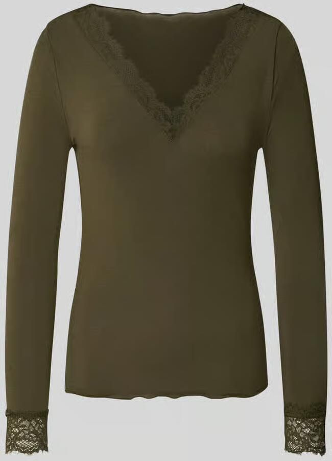 Vero Moda Slim fit shirt met lange mouwen van modalmix met wol model 'SKYE'