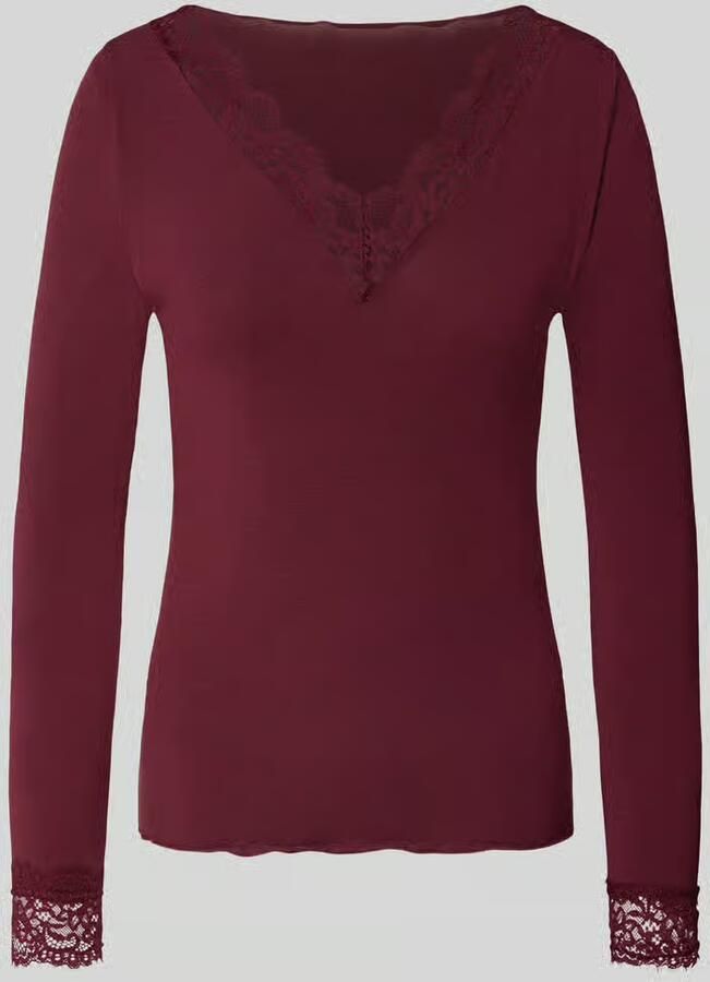 Vero Moda Slim fit shirt met lange mouwen van modalmix met wol model 'SKYE'
